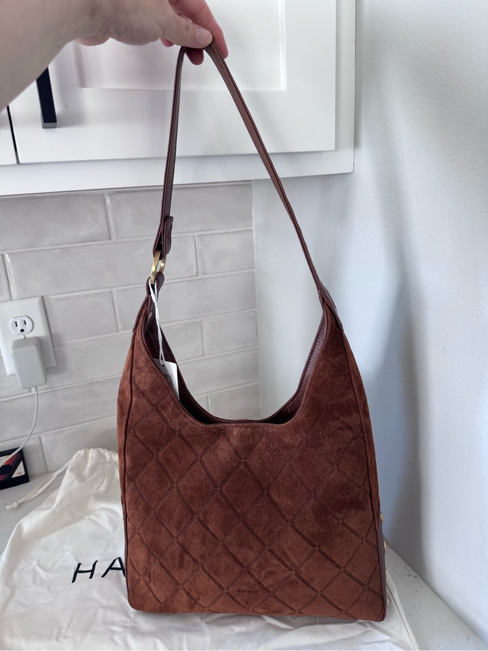 Hammitt Tim Suede Shoulder Bag NWT - Picture 7 of 9